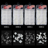 100pcs Clear Natural Half Cover French Fake Nails Tip Long Extension False Nail Art Tips Resin Fingernails Manicure Fake Nails